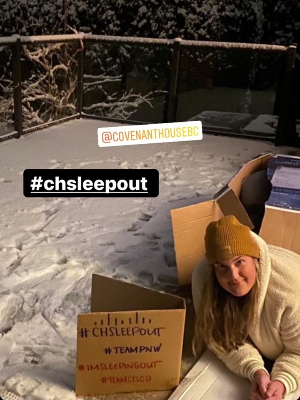 The year I slept out in the snow!